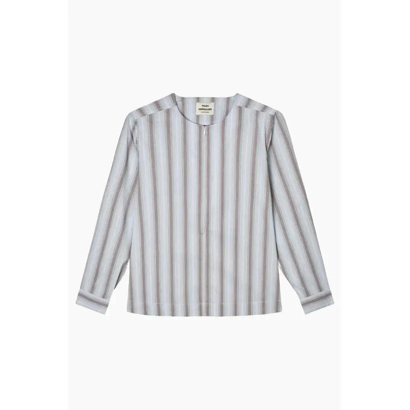 Mads Nørgaard, Poplinda Dana Shirt, Shadow Pinstripe/Winery-Mads Nørgaard - Dame-Minlillebutik.dk