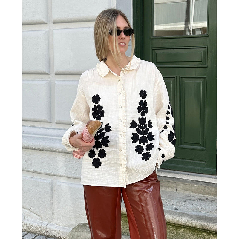 Sissel Edelbo, Rae Shirt, Snow White-Sissel Edelbo-Minlillebutik.dk