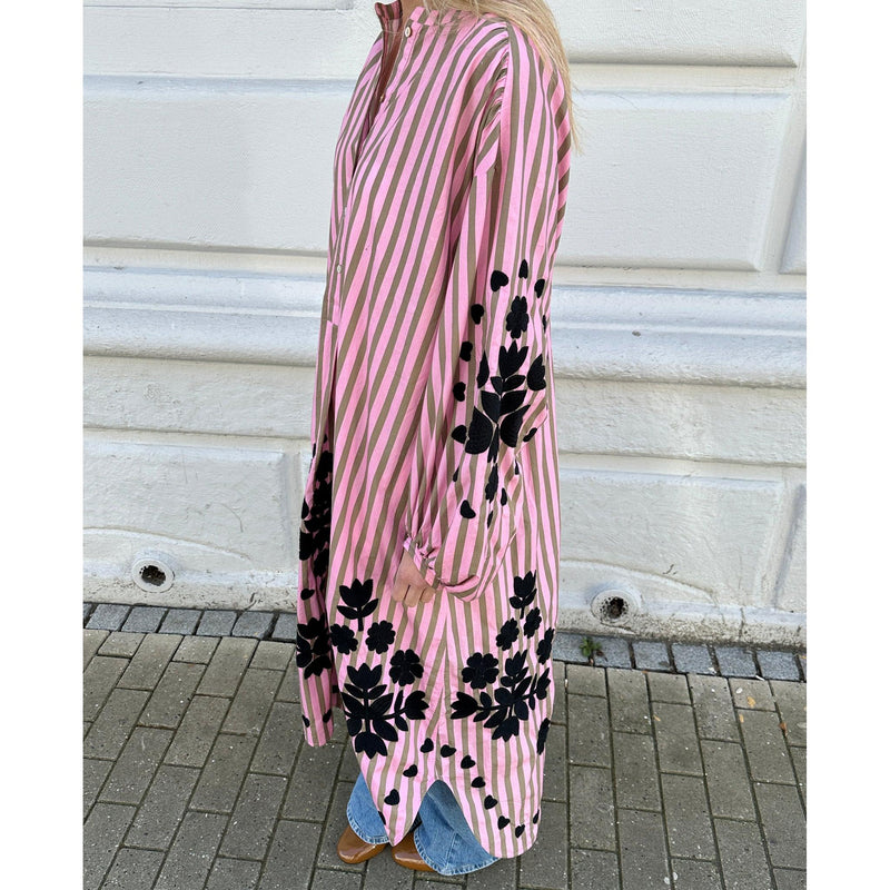 Sissel Edelbo, Rikke Dress, Pink Stripes-Sissel Edelbo-Minlillebutik.dk