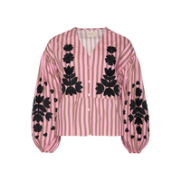 Sissel Edelbo, Rikke Top, Pink Stripes-Sissel Edelbo-Minlillebutik.dk