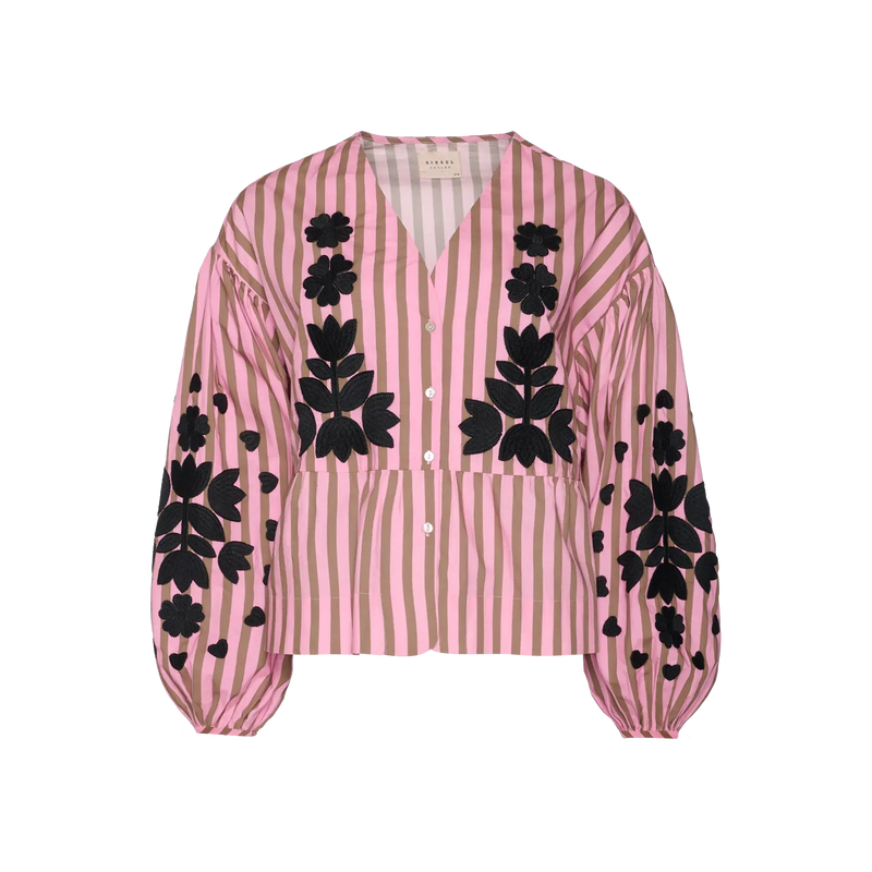 Sissel Edelbo, Rikke Top, Pink Stripes-Sissel Edelbo-Minlillebutik.dk