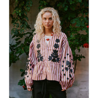 Sissel Edelbo, Rikke Top, Pink Stripes-Sissel Edelbo-Minlillebutik.dk