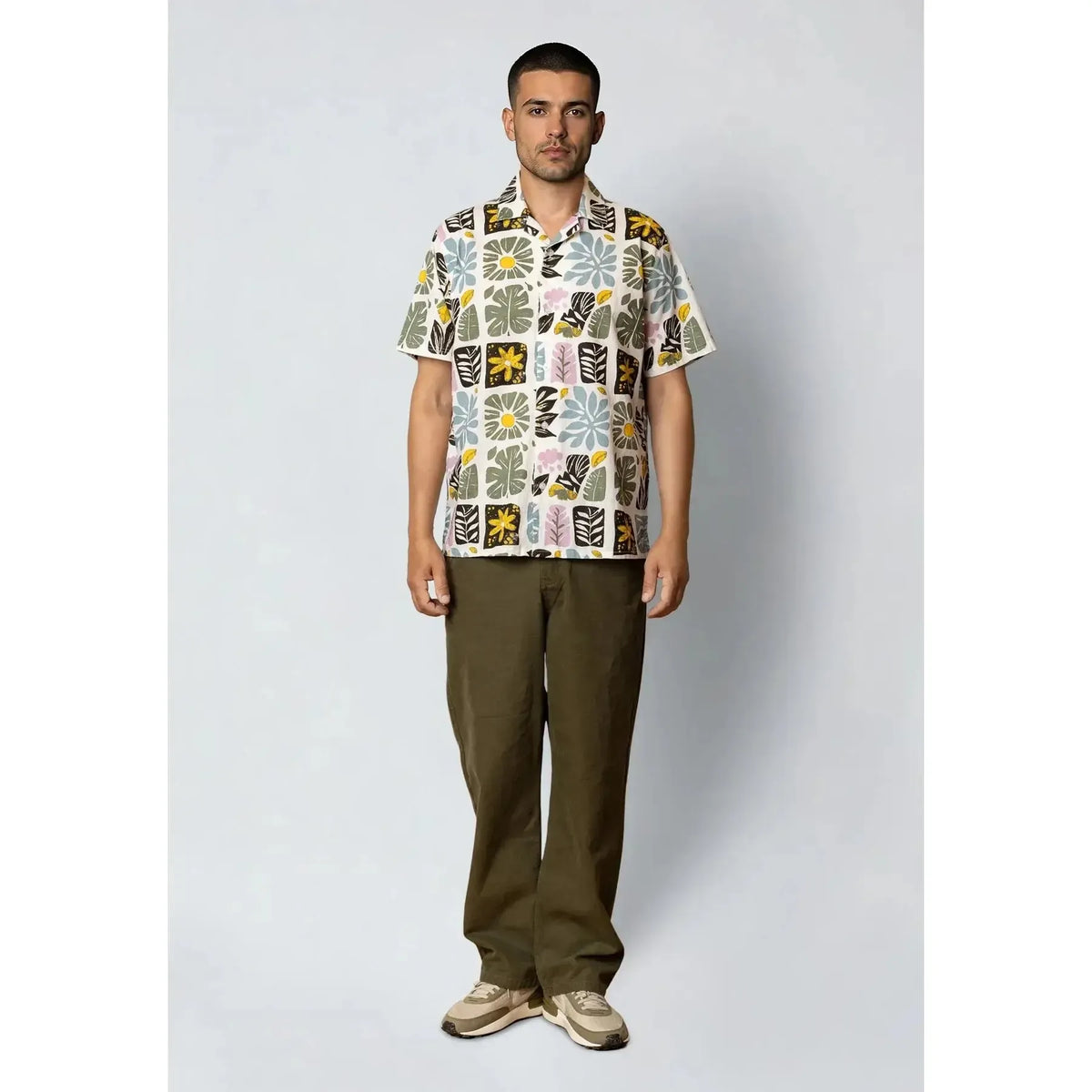 Fat Moose, Sea Cotton/Linen S/S Shirt, Ecru-Fat Moose-Minlillebutik.dk