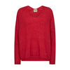 Mos Mosh, Thora V-neck, Chinese Red-Mos Mosh-Minlillebutik.dk