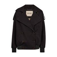 Mos Mosh, Zabi Trench Bomber Jacket, Black-Mos Mosh-Minlillebutik.dk