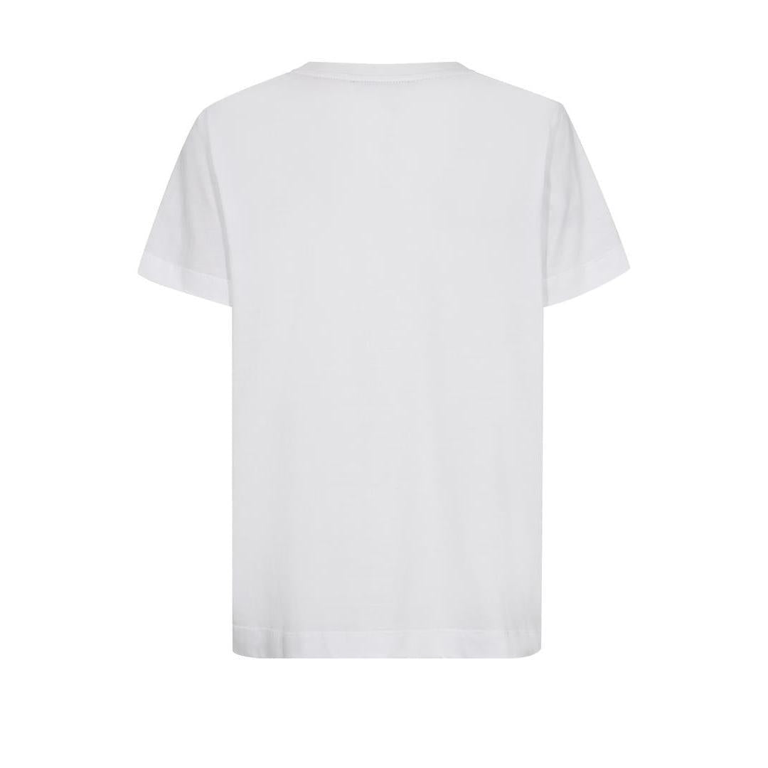 Mos Mosh, MMHallin O-SS Deco Tee, White-Mos Mosh-Minlillebutik.dk