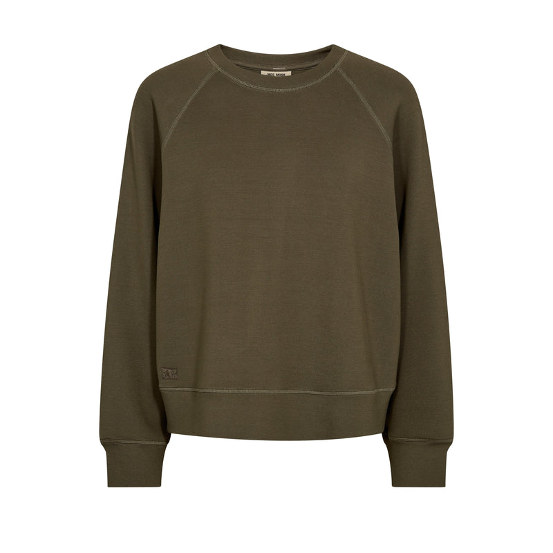 Mos Mosh, MMAbello O-LS Basic Sweatshirt, Sea Turtle-Mos Mosh-Minlillebutik.dk