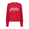 Mos Mosh, MMCelli O-LS Sweatshirt, Chinese Red-Mos Mosh-Minlillebutik.dk