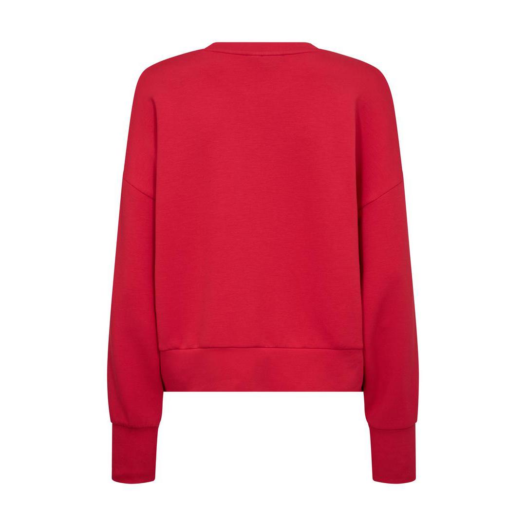 Mos Mosh, MMCelli O-LS Sweatshirt, Chinese Red-Mos Mosh-Minlillebutik.dk