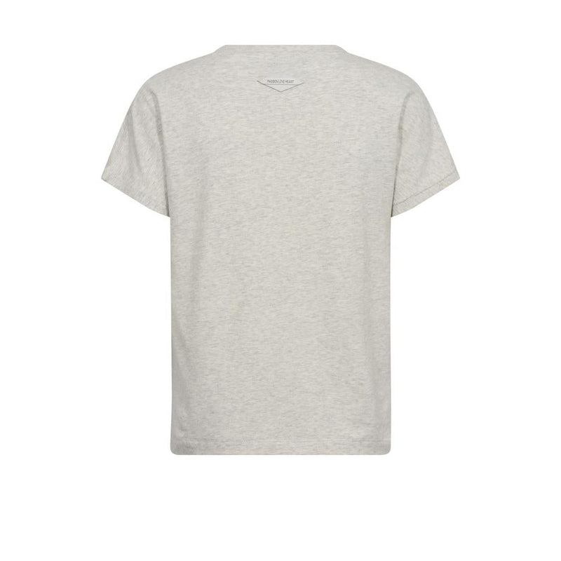 Mos Mosh, MMSienna V-SS Tee, Ecru-Mos Mosh-Minlillebutik.dk