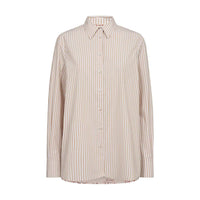 Mos Mosh, MMElinda Leafy Stripe Shirt, Sesame-Mos Mosh-Minlillebutik.dk