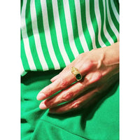 House of Vincent, Stolen possession Ring, Forgyldt, Mørkegrøn-House of Vincent-Minlillebutik.dk