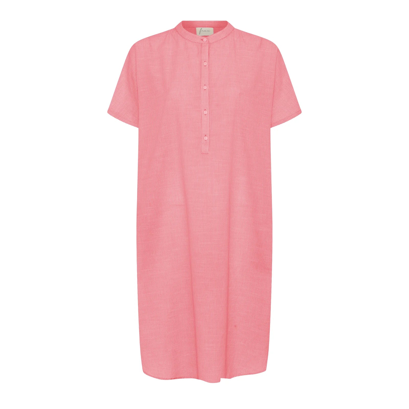 Frau, Seoul SS Dress, Hot Coral Stripe, One Size