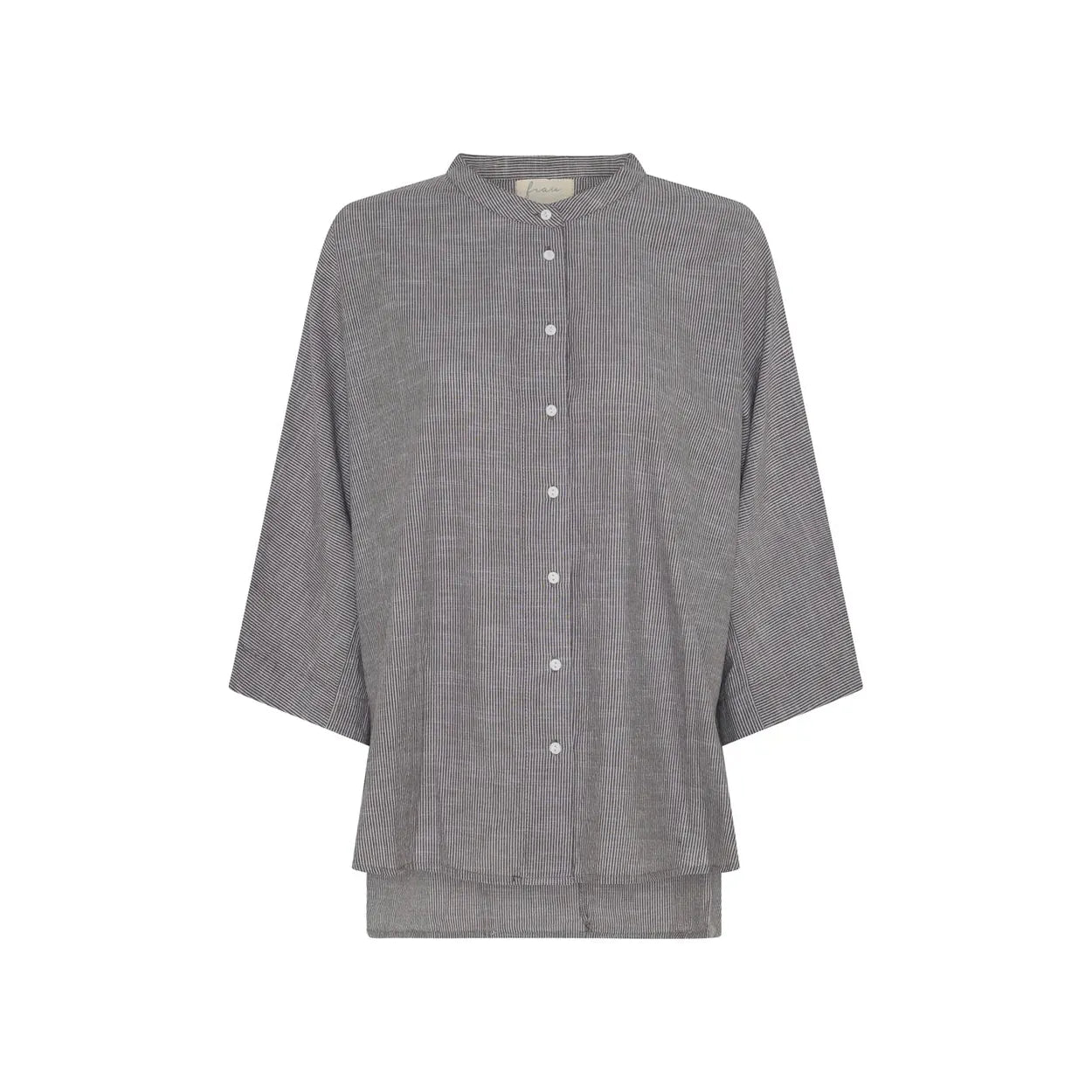 Frau, Seoul Short Shirt, Coffee Quartz Stripe