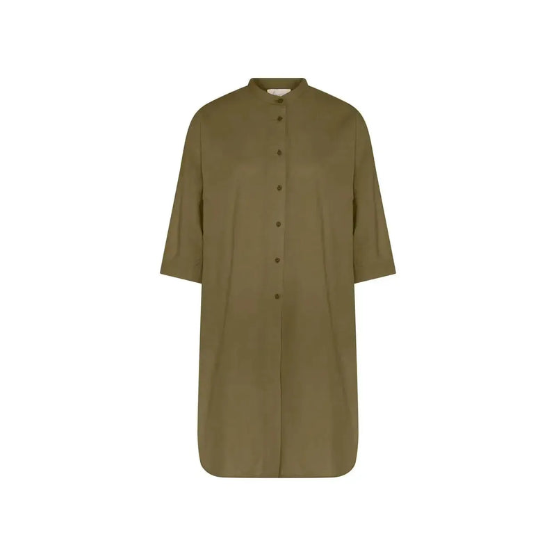 Frau, Seoul 2/4 long shirt, Military Olive-Frau-Minlillebutik.dk
