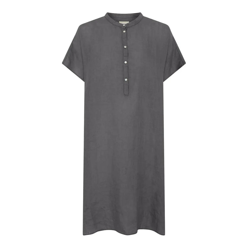 Frau, Seoul SS Pure Linen Dress, Beluga, One Size-Frau-Minlillebutik.dk
