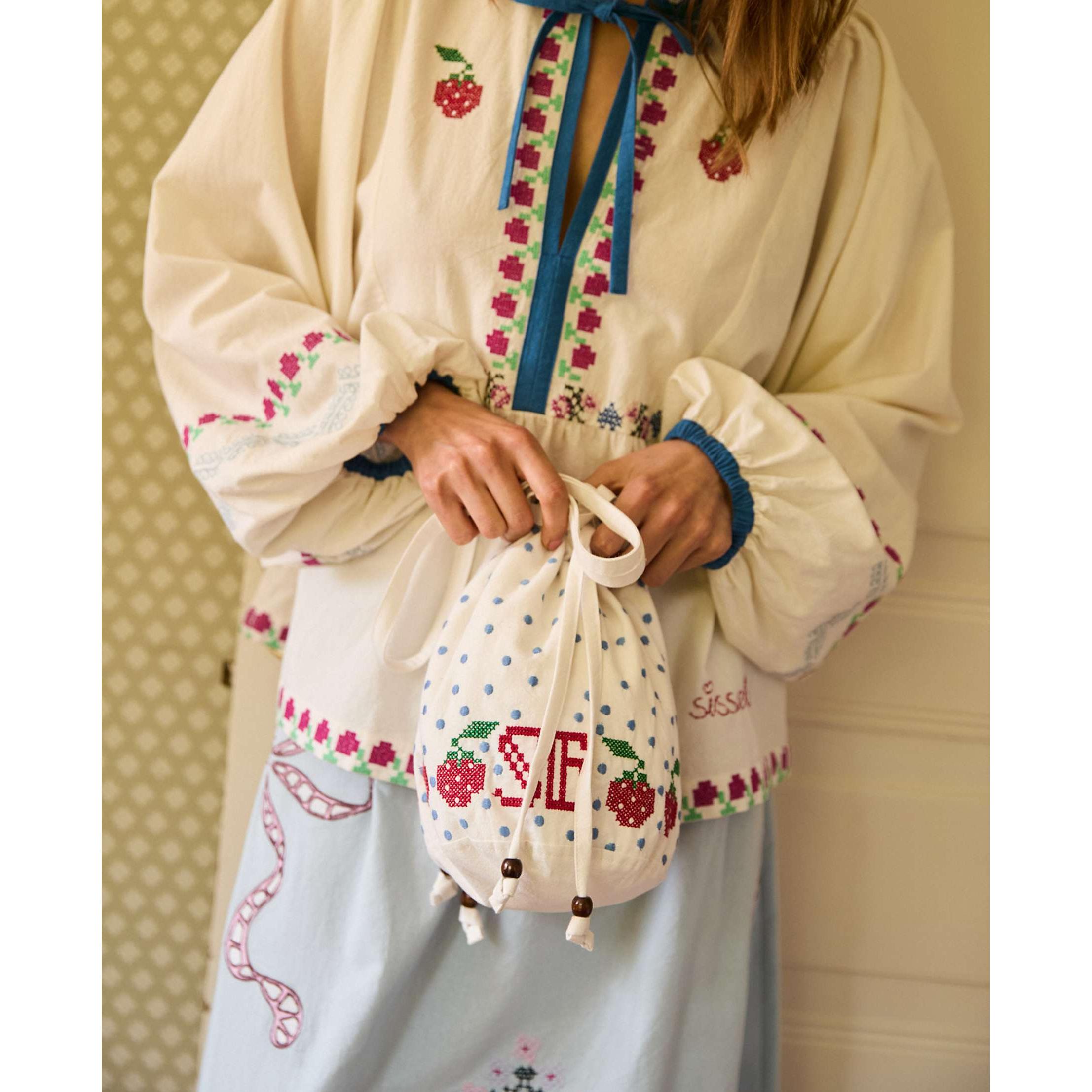 Sissel Edelbo, Babba Drawstring Bag, Off White-Sissel Edelbo-Minlillebutik.dk