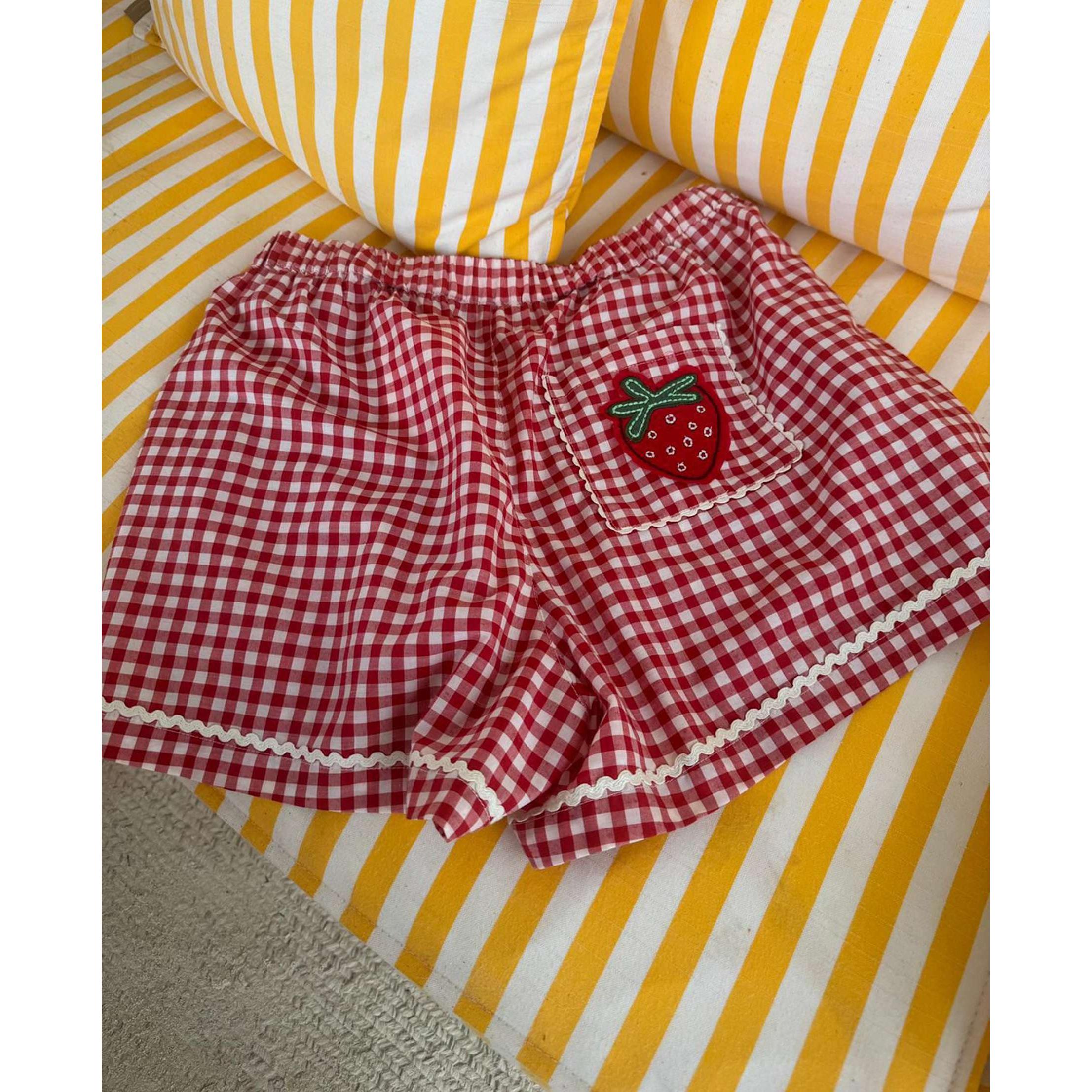 Sissel Edelbo, Bobbie Shorts, Red Checks-Sissel Edelbo-Minlillebutik.dk