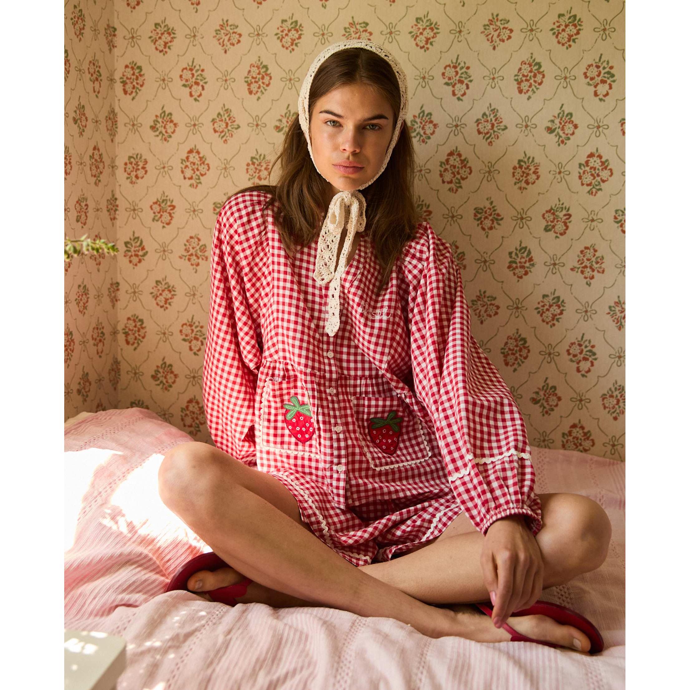 Sissel Edelbo, Bobbie Top, Red Checks-Sissel Edelbo-Minlillebutik.dk