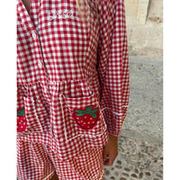 Sissel Edelbo, Bobbie Top, Red Checks-Sissel Edelbo-Minlillebutik.dk