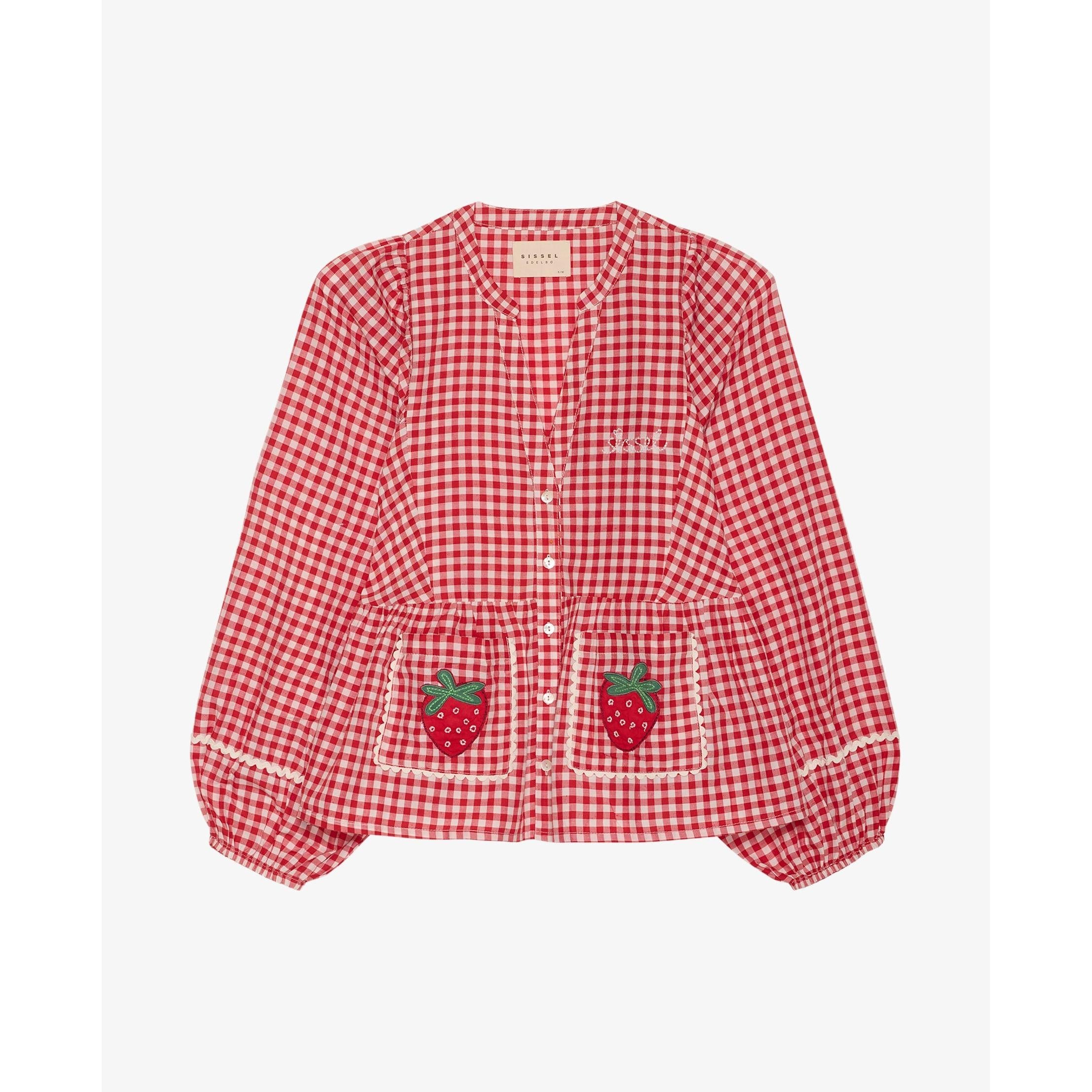 Sissel Edelbo, Bobbie Top, Red Checks-Sissel Edelbo-Minlillebutik.dk