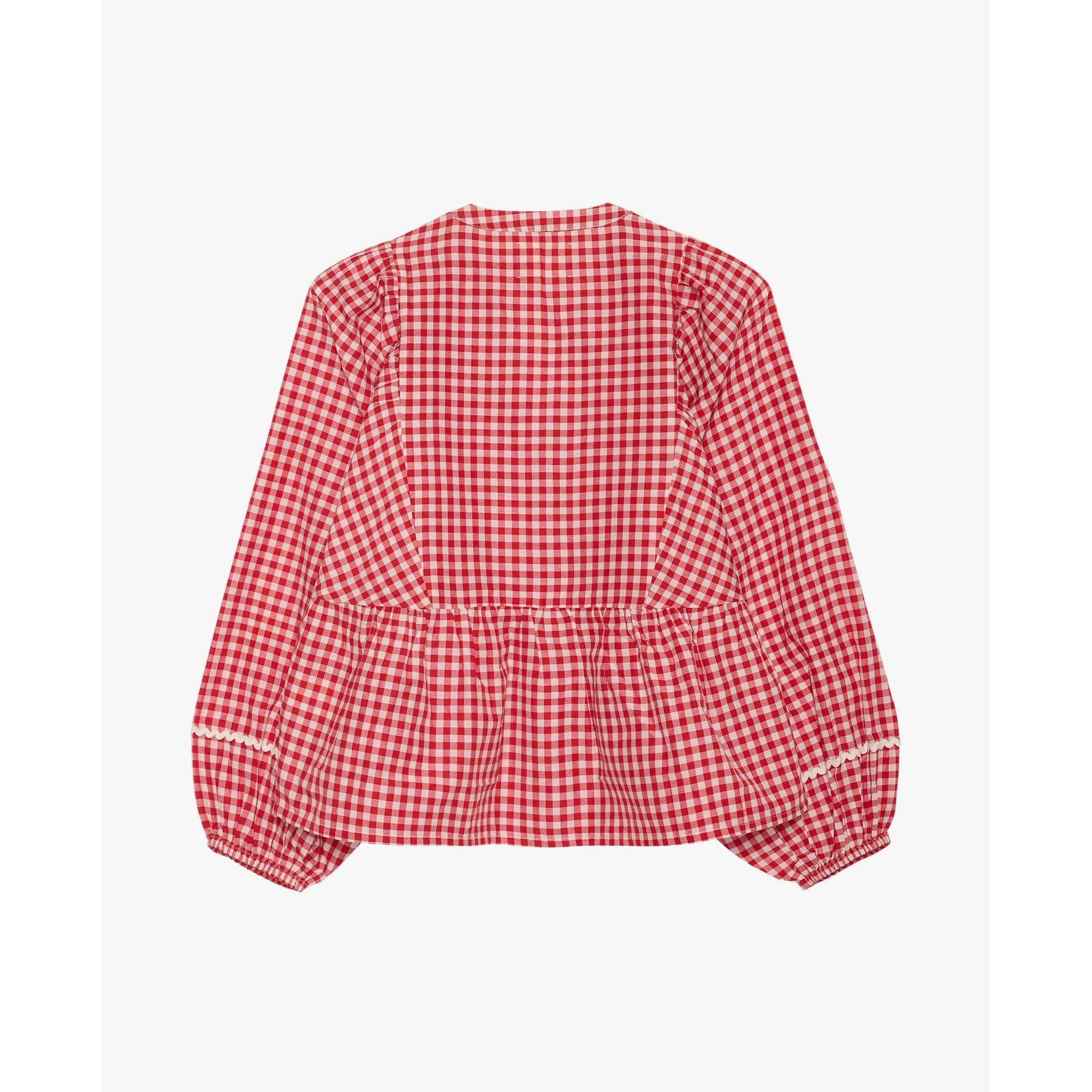 Sissel Edelbo, Bobbie Top, Red Checks-Sissel Edelbo-Minlillebutik.dk