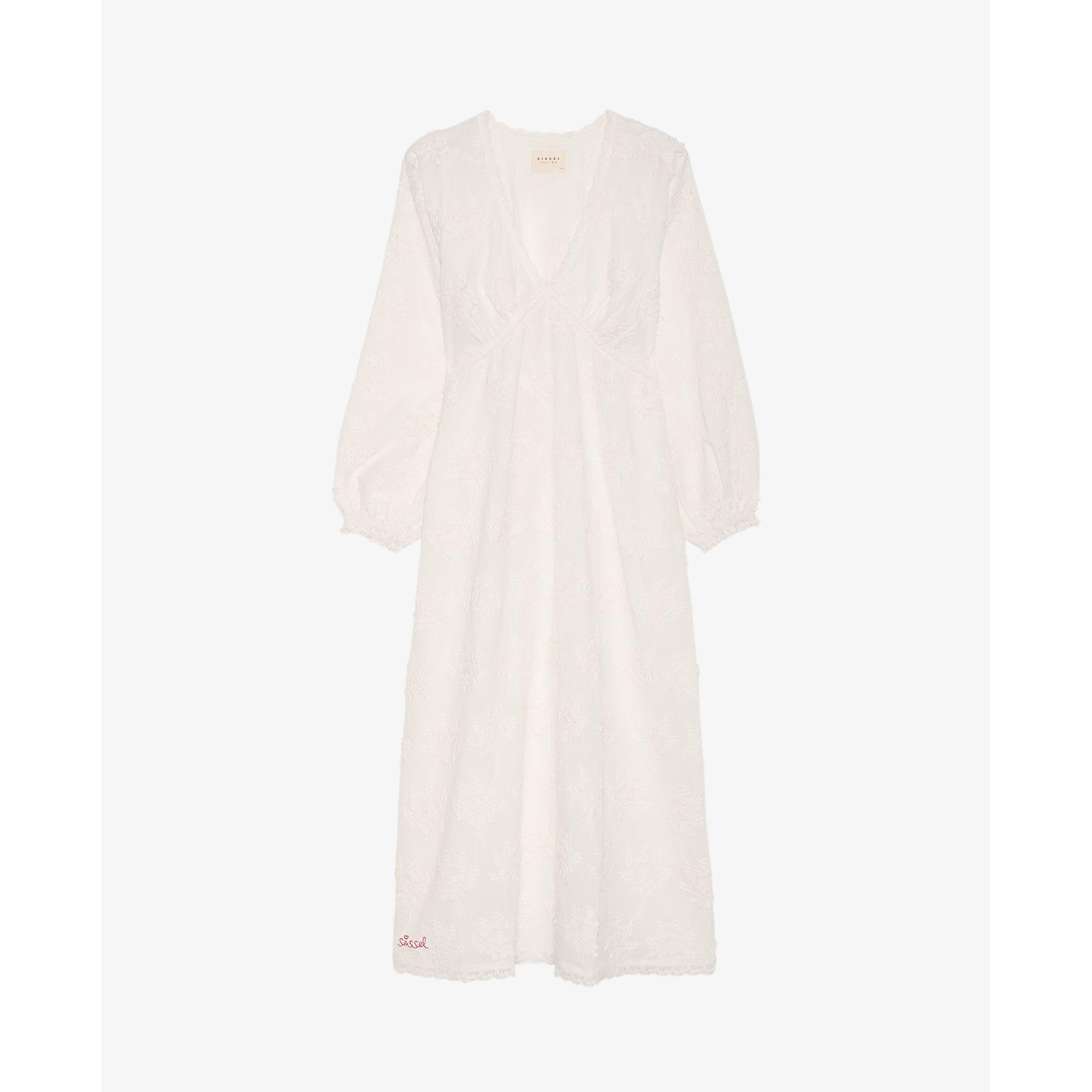 Sissel Edelbo, Delphine Dress, Off White-Sissel Edelbo-Minlillebutik.dk