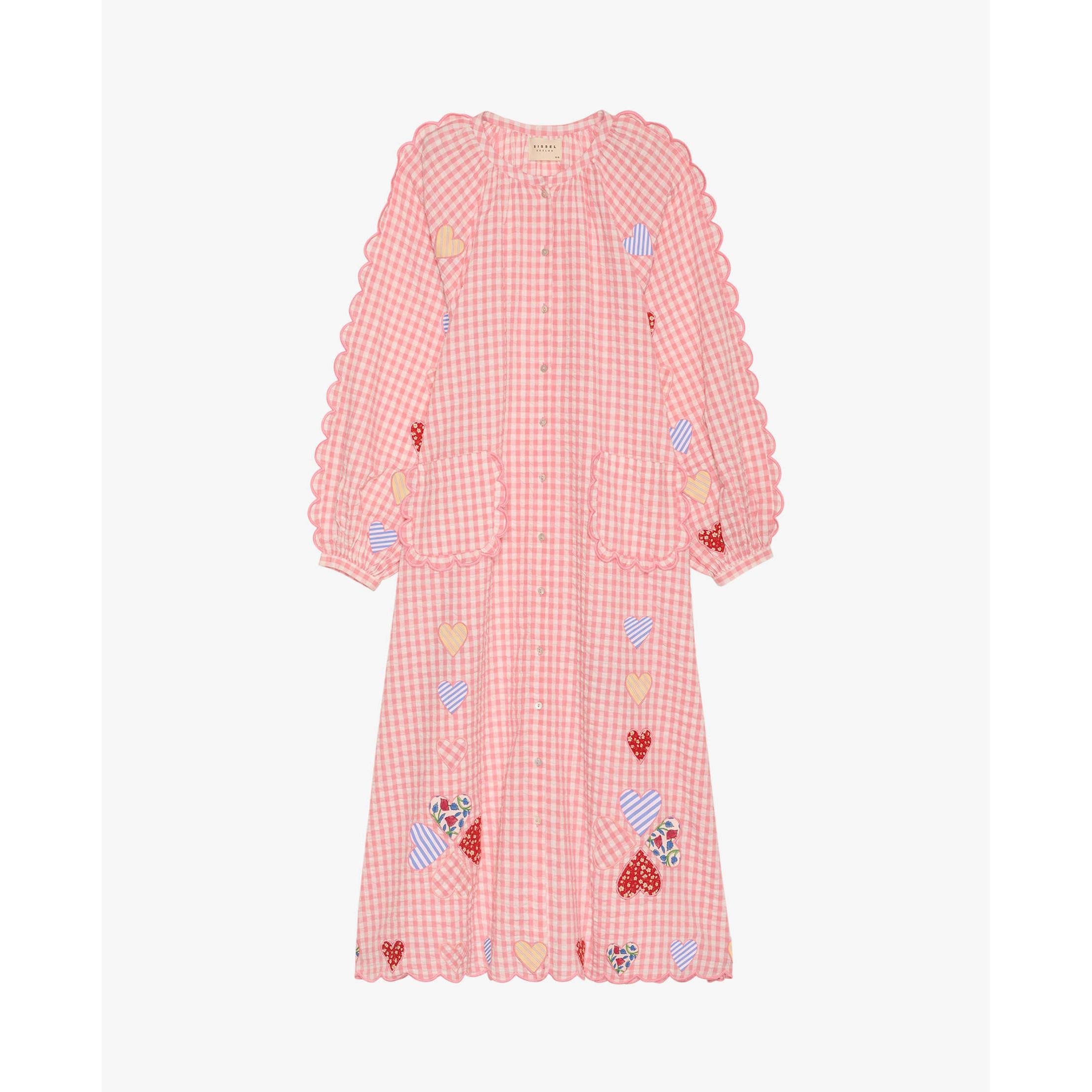 Sissel Edelbo, Kamal Dress, Pink Checks-Sissel Edelbo-Minlillebutik.dk