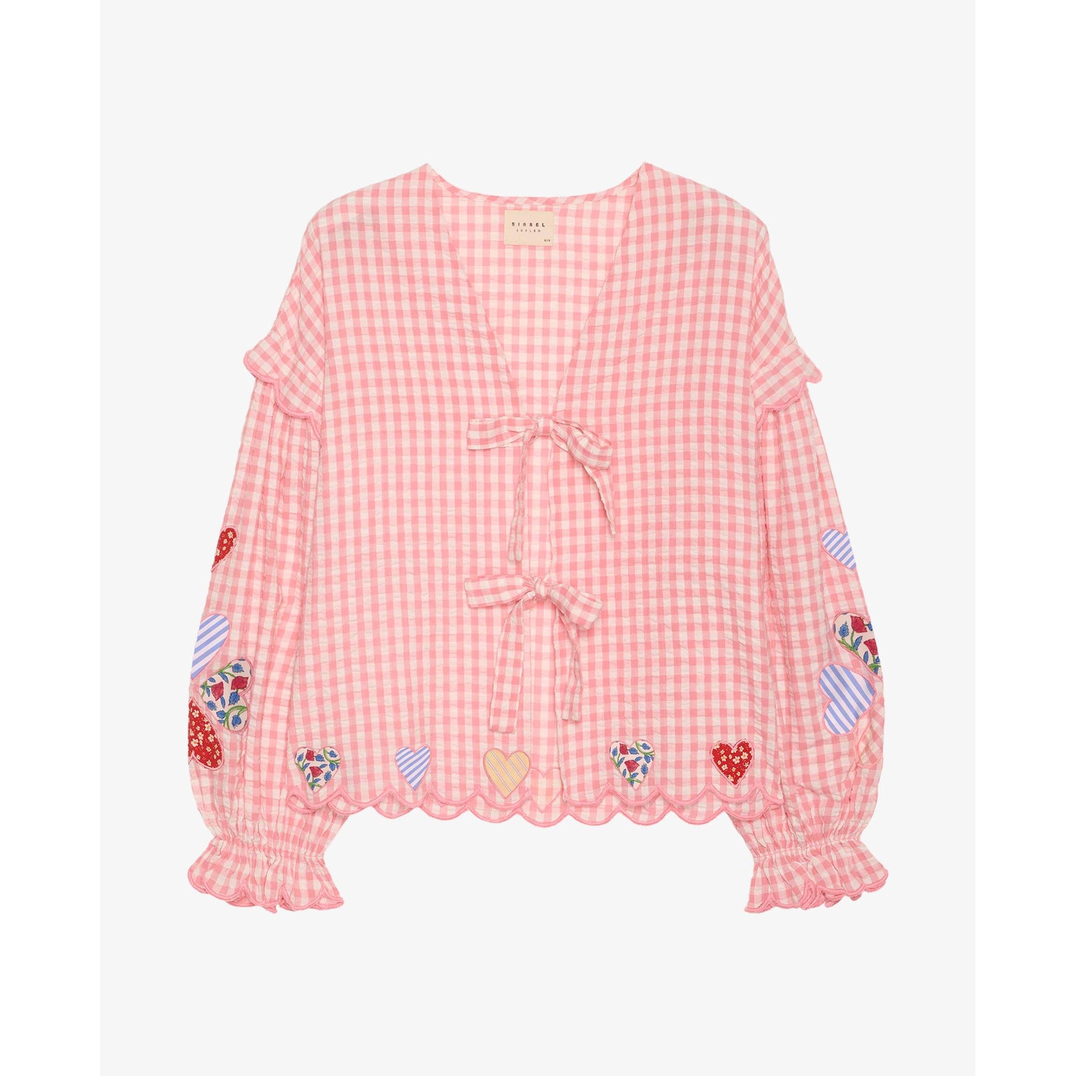 Sissel Edelbo, Kamal Top, Pink Checks-Sissel Edelbo-Minlillebutik.dk