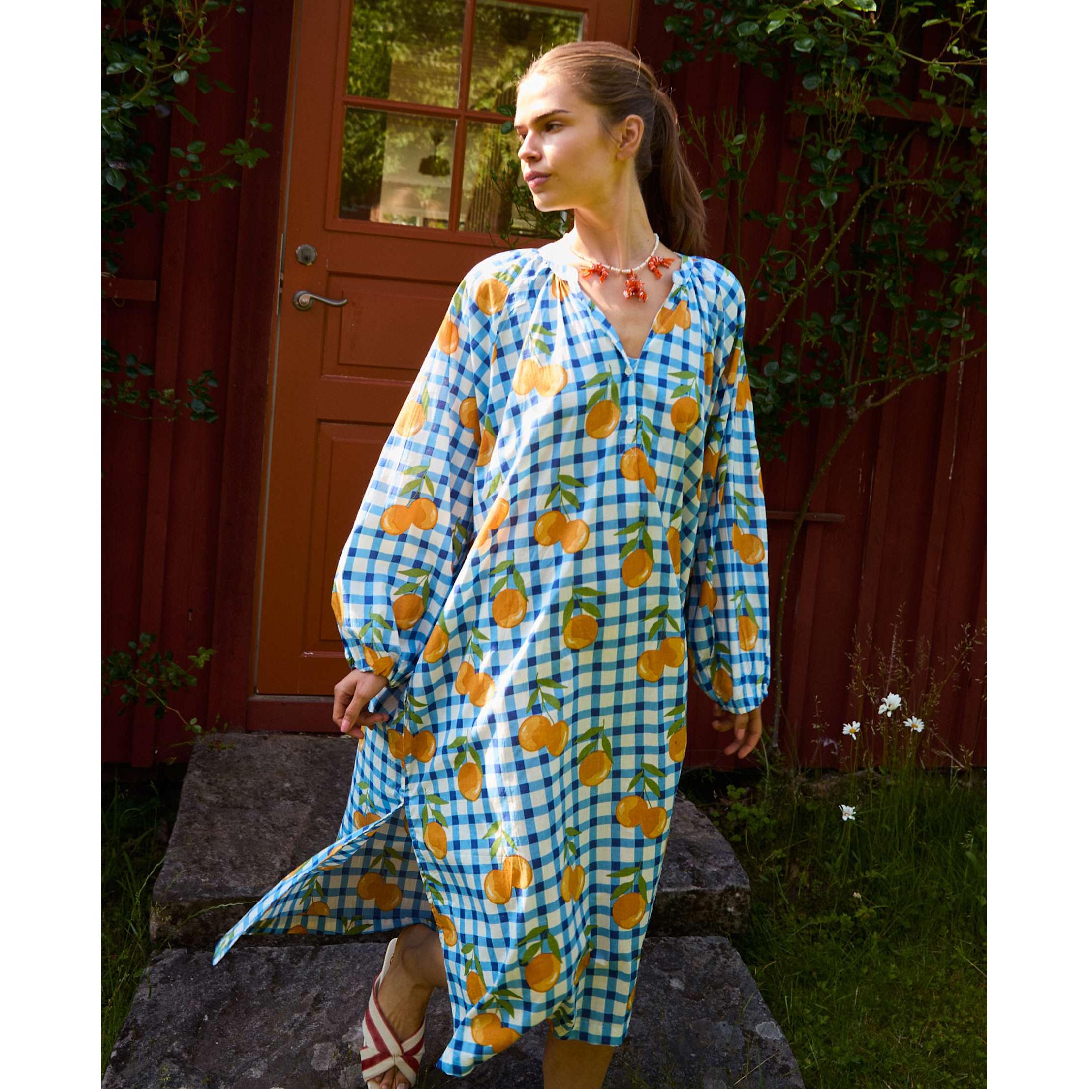 Sissel Edelbo, Lara Dress, Blue Orange-Sissel Edelbo-Minlillebutik.dk