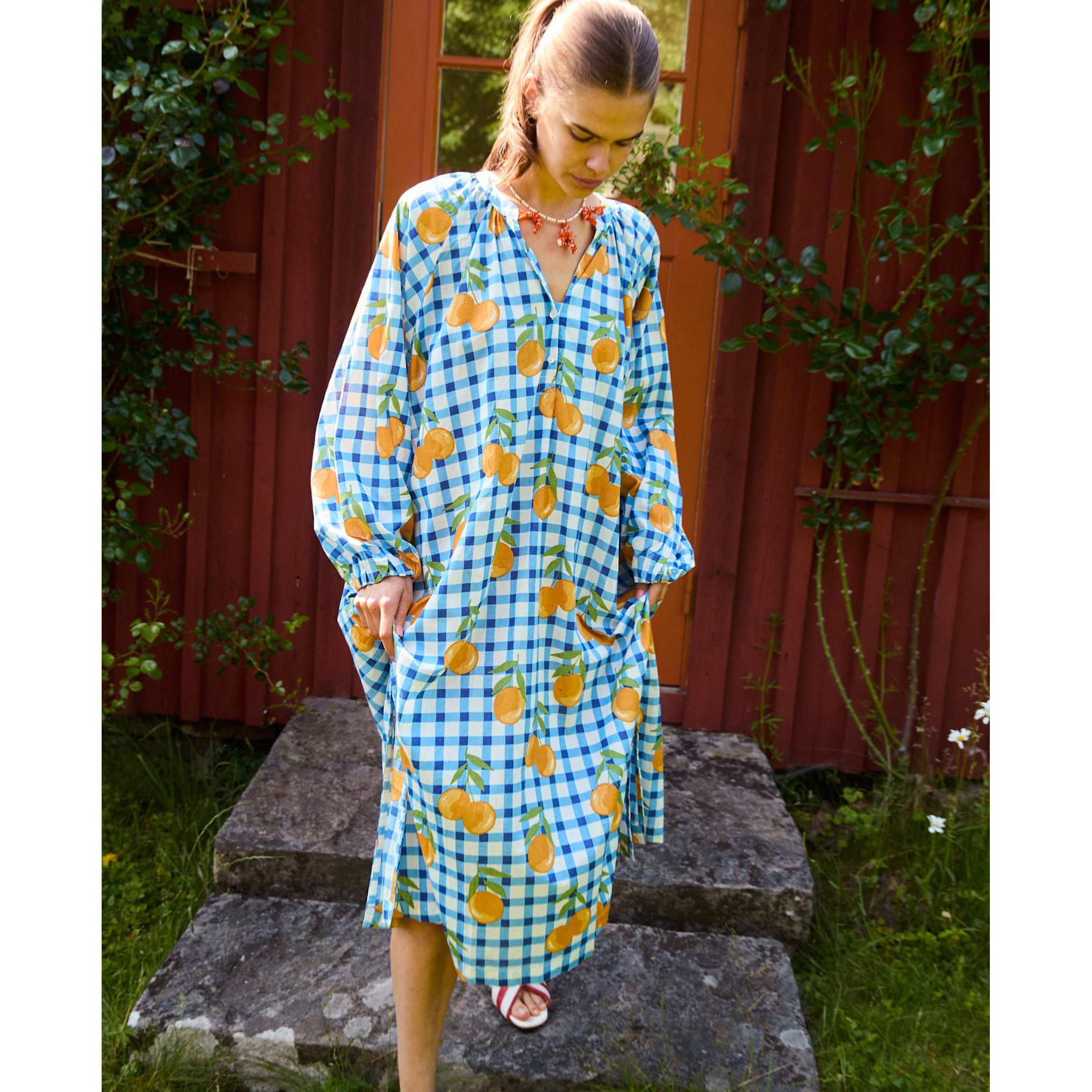 Sissel Edelbo, Lara Dress, Blue Orange-Sissel Edelbo-Minlillebutik.dk