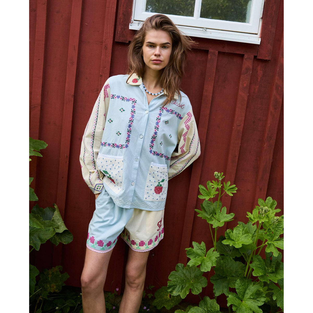 Sissel Edelbo, Louise Shirt, Baby Blue-Sissel Edelbo-Minlillebutik.dk