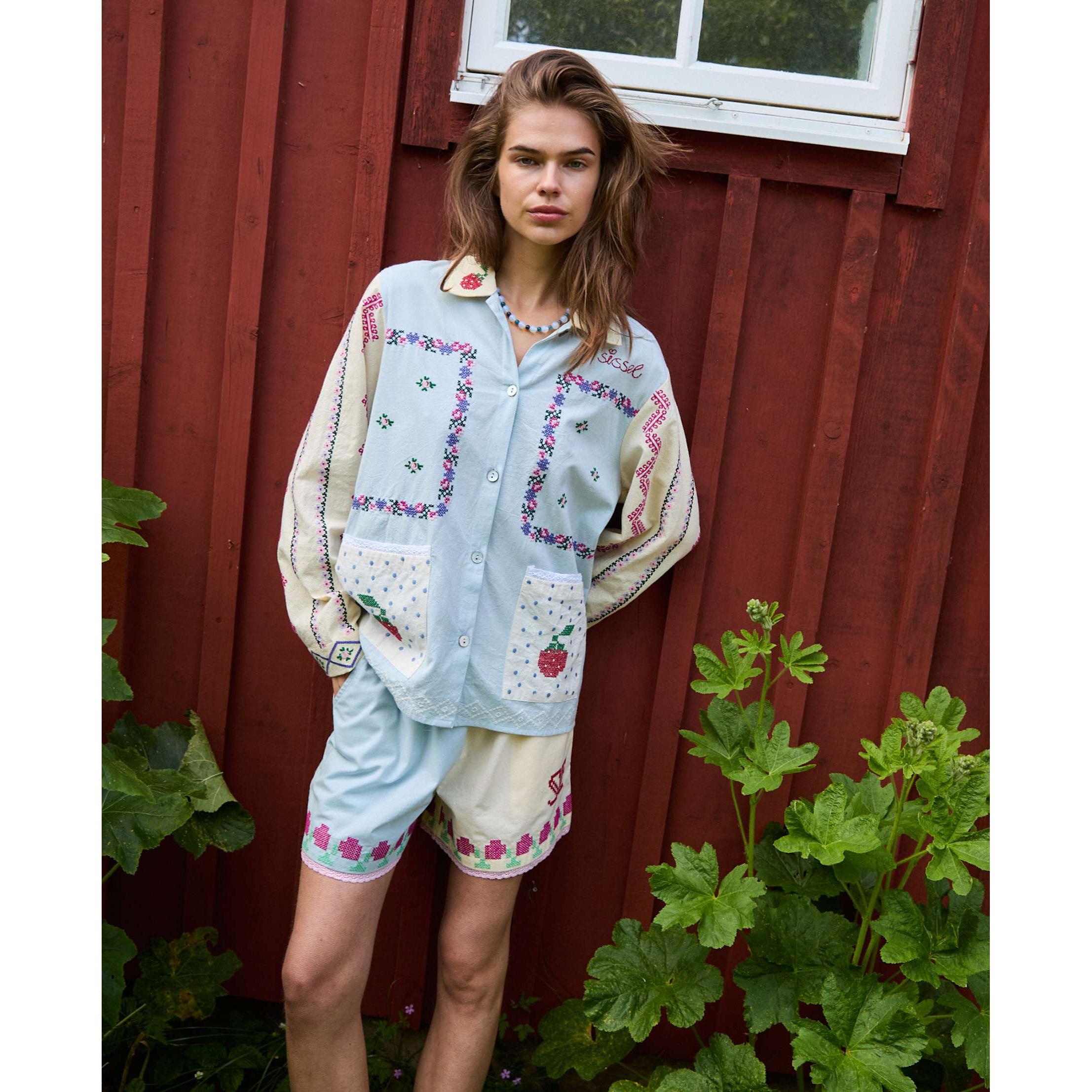 Sissel Edelbo, Louise Shirt, Baby Blue-Sissel Edelbo-Minlillebutik.dk