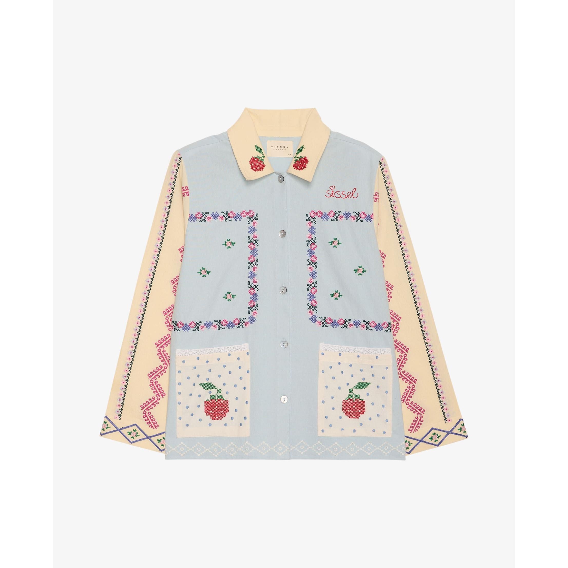 Sissel Edelbo, Louise Shirt, Baby Blue-Sissel Edelbo-Minlillebutik.dk