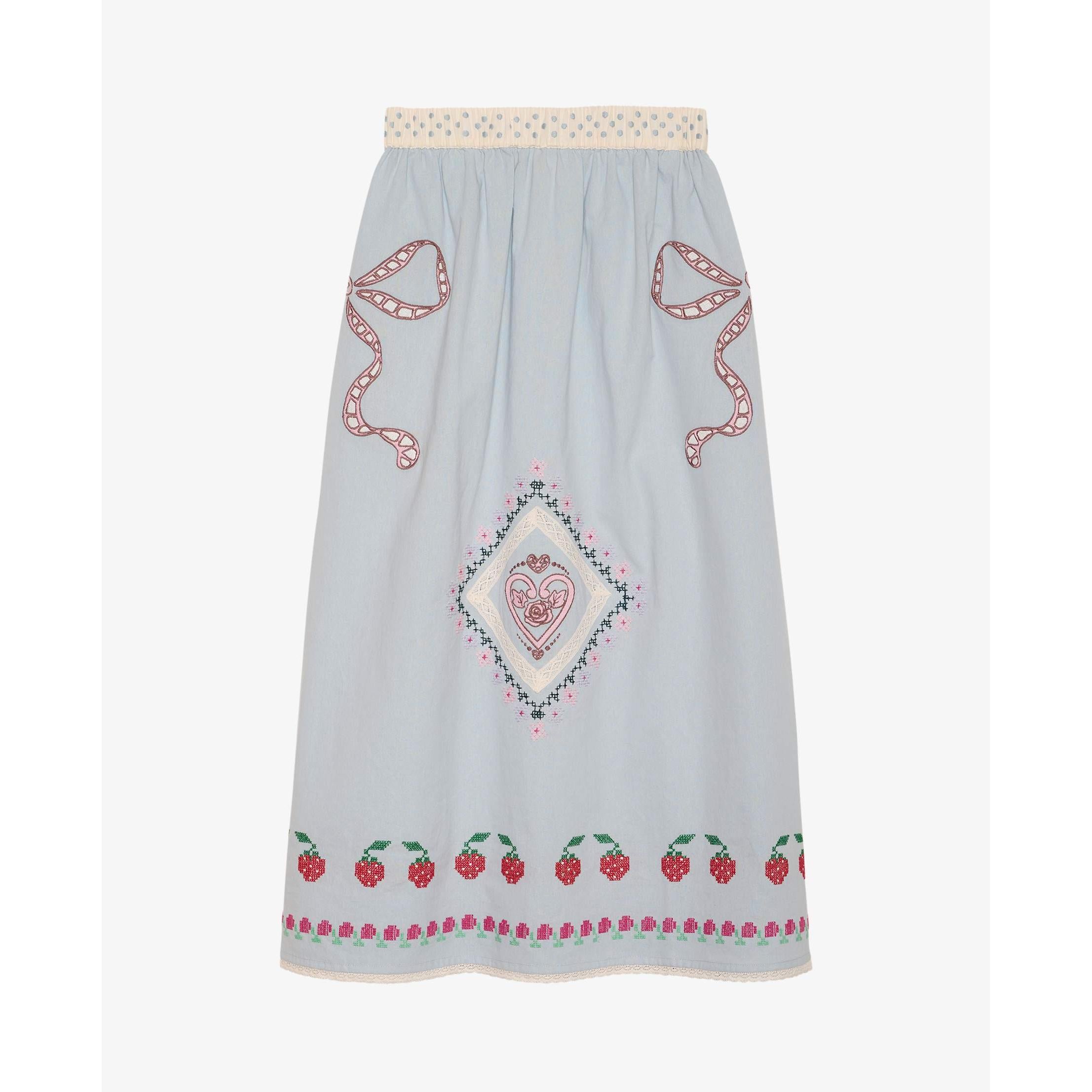 Sissel Edelbo, Louise Skirt, Baby Blue-Sissel Edelbo-Minlillebutik.dk