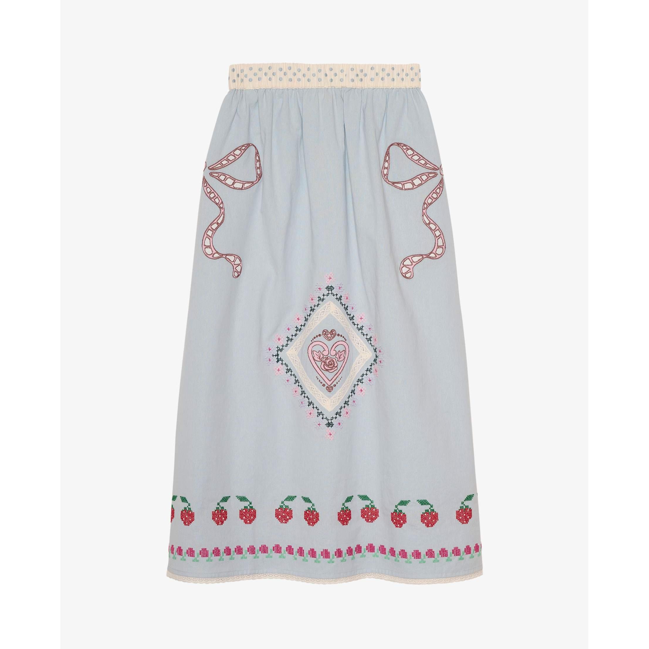 Sissel Edelbo, Louise Skirt, Baby Blue-Sissel Edelbo-Minlillebutik.dk