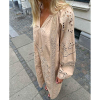 Sissel Edelbo, Mila Dress, Beige-Sissel Edelbo-Minlillebutik.dk