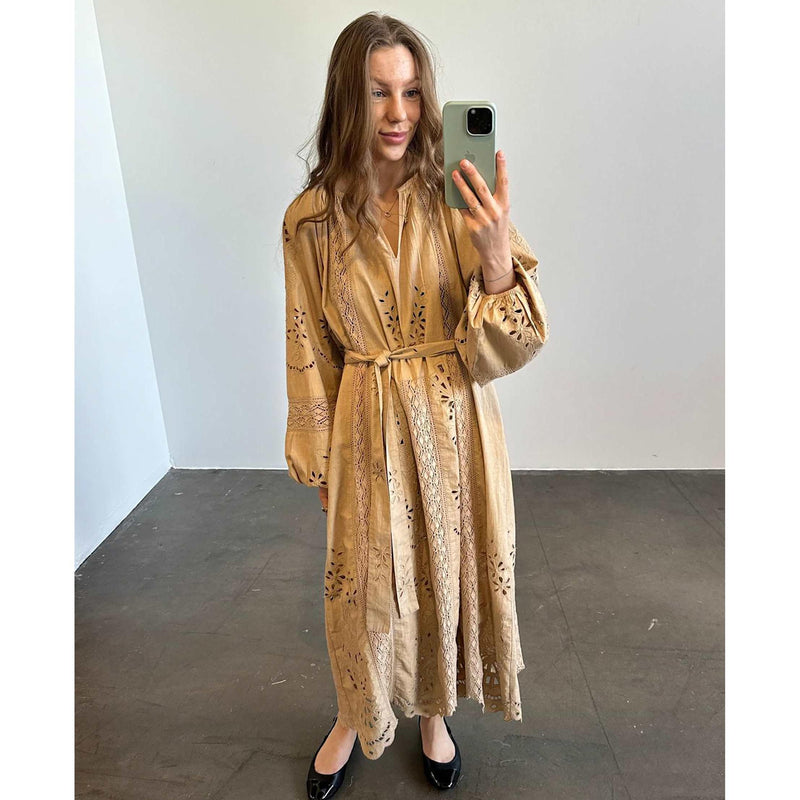 Sissel Edelbo, Mila Dress, Beige-Sissel Edelbo-Minlillebutik.dk