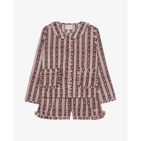 Sissel Edelbo, Nuvena Pyjamas Set, Black Stripes-Sissel Edelbo-Minlillebutik.dk
