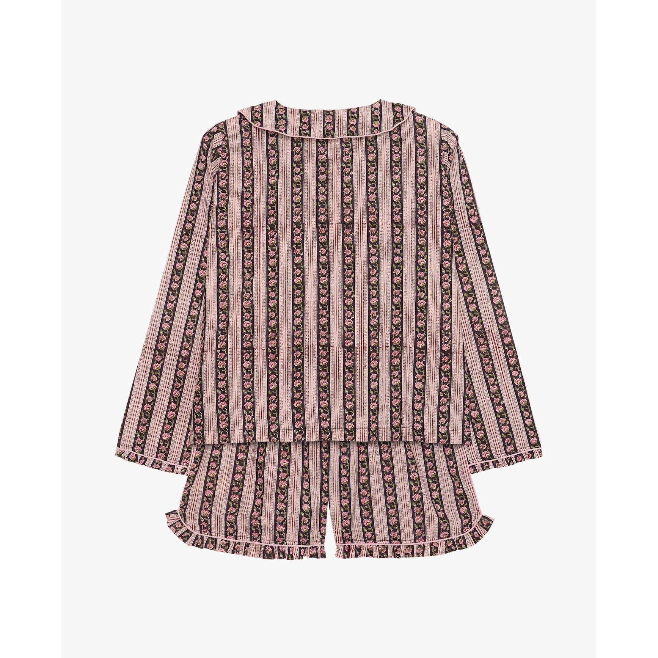 Sissel Edelbo, Nuvena Pyjamas Set, Black Stripes-Sissel Edelbo-Minlillebutik.dk