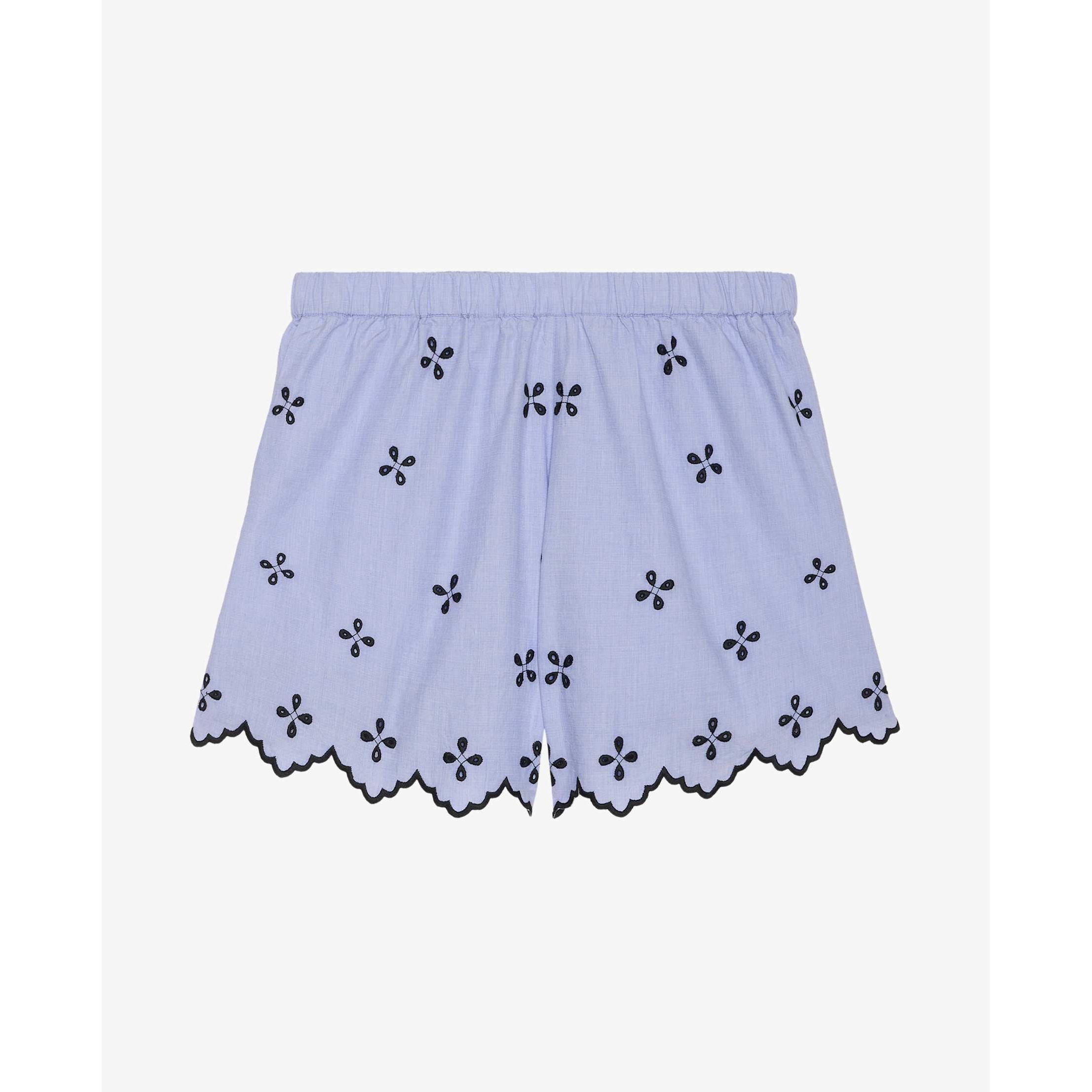 Sissel Edelbo, Tone Shorts, Blue Chambray-Sissel Edelbo-Minlillebutik.dk