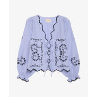 Sissel Edelbo, Tone Top, Blue Chambray-Sissel Edelbo-Minlillebutik.dk
