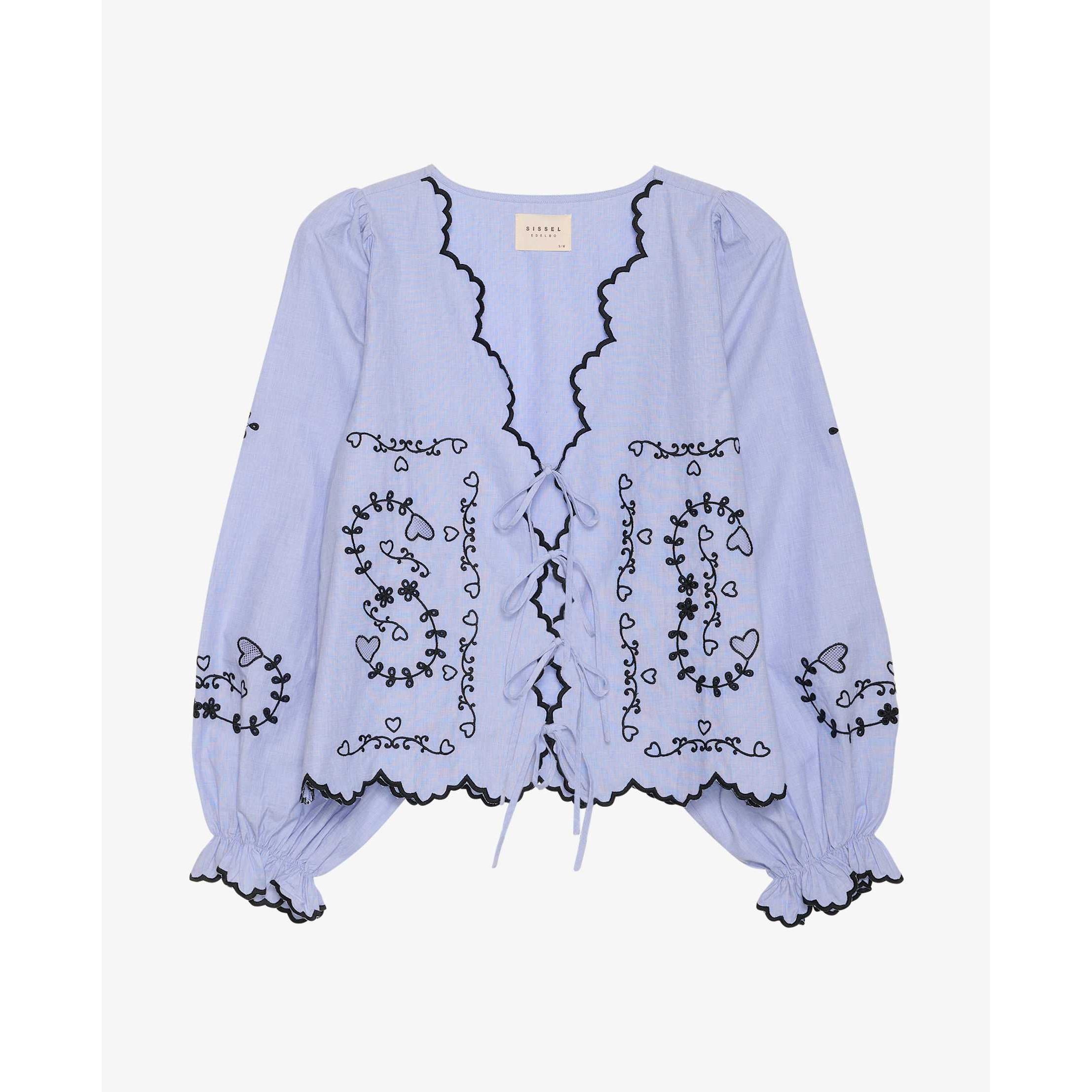 Sissel Edelbo, Tone Top, Blue Chambray-Sissel Edelbo-Minlillebutik.dk