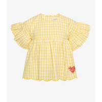 Sissel Edelbo, Charlene MINI Top, Yellow Checks-Minlillebutik-Minlillebutik.dk