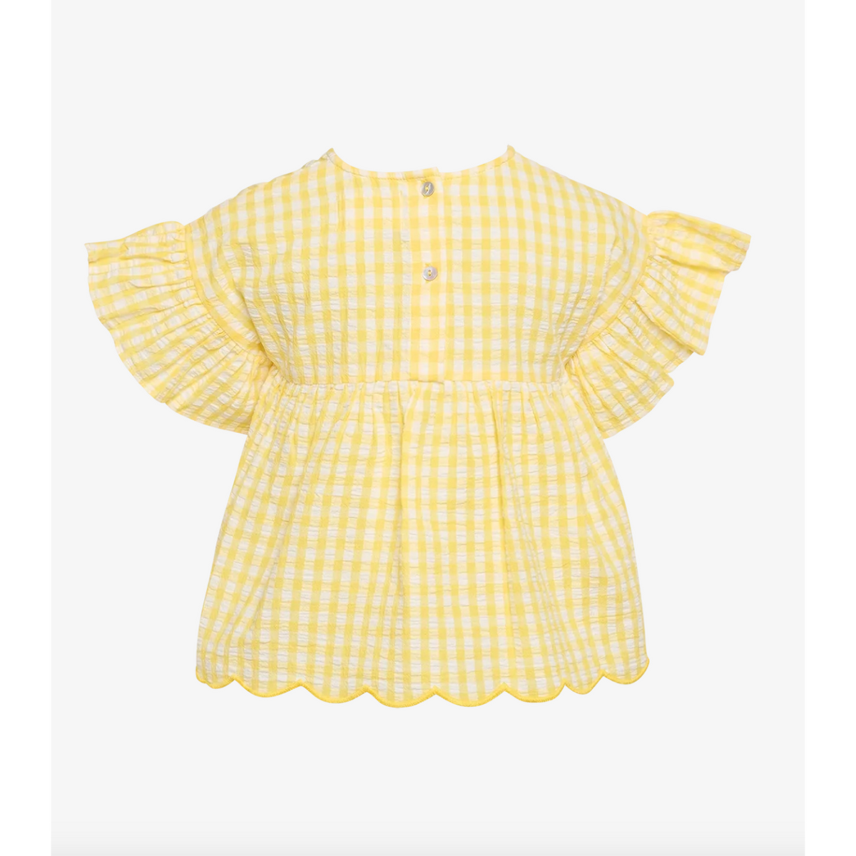 Sissel Edelbo, Charlene MINI Top, Yellow Checks-Minlillebutik-Minlillebutik.dk