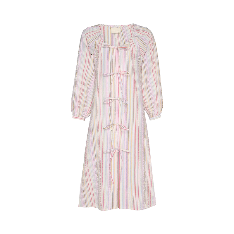 Sissel Edelbo, Stinne Dress, Pastel Stripes-Sissel Edelbo-Minlillebutik.dk