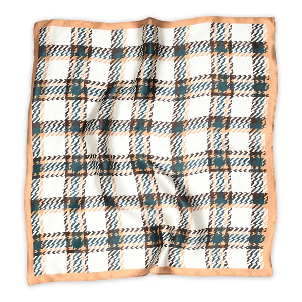 Sneaky Fox, Tori Small Silk Scarf – Tawny Brown