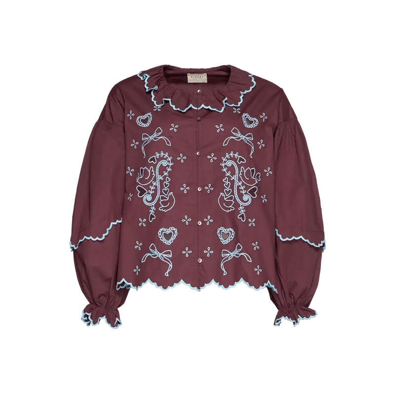 Sissel Edelbo, Tone Shirt, Wine-Sissel Edelbo-Minlillebutik.dk