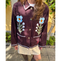 Sissel Edelbo, Twiggy Jacket, Eggplant, Leftover Fabric-Sissel Edelbo-Minlillebutik.dk