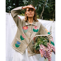 Sissel Edelbo, Twiggy Jacket, Leftover Fabric Tulip-Sissel Edelbo-Minlillebutik.dk